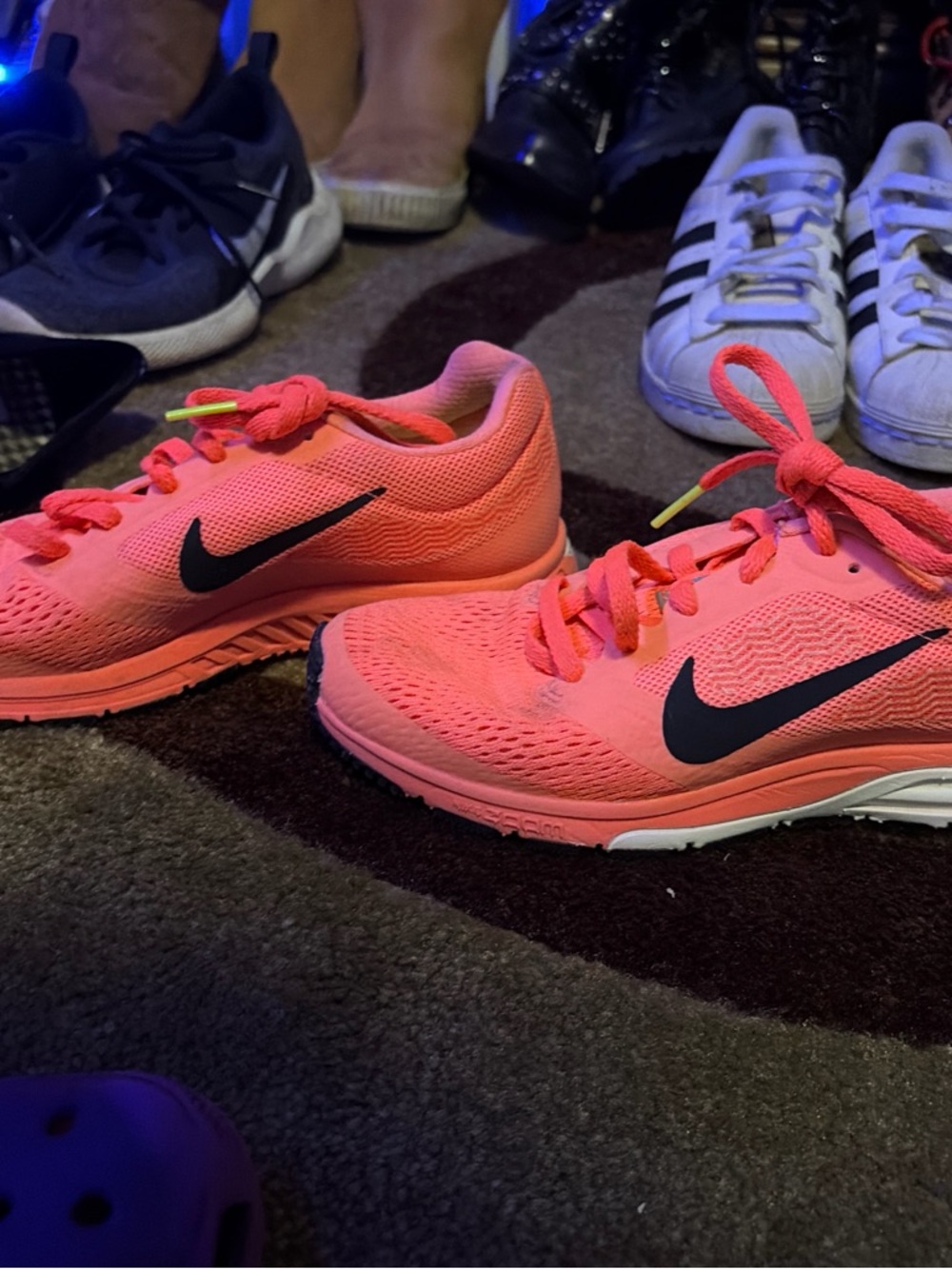 Nike Women's Bright Coral/Black Athletic Running Shoes